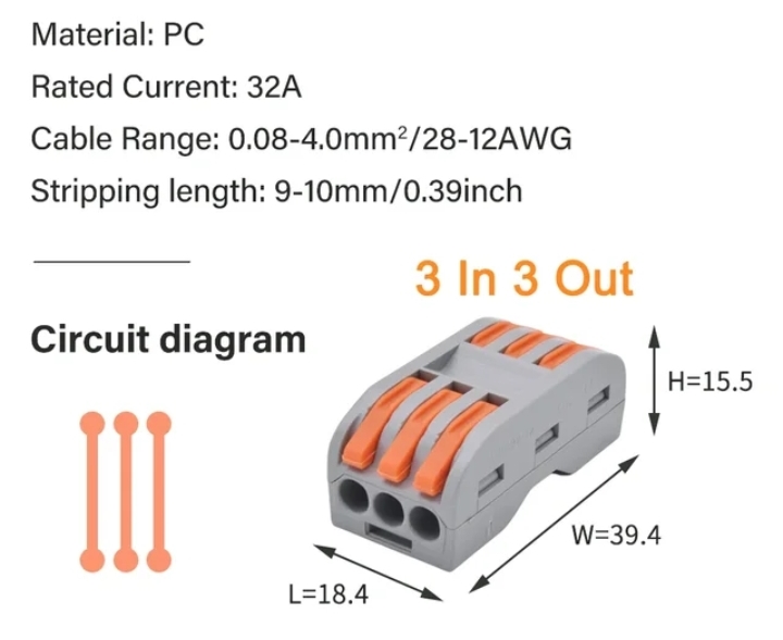 PCT-223%20AWG%2028-12%203LÜ%20ÇİFT%20TARAFLI%20HIZLI%20KABLO%20BİRLEŞTİRİCİ