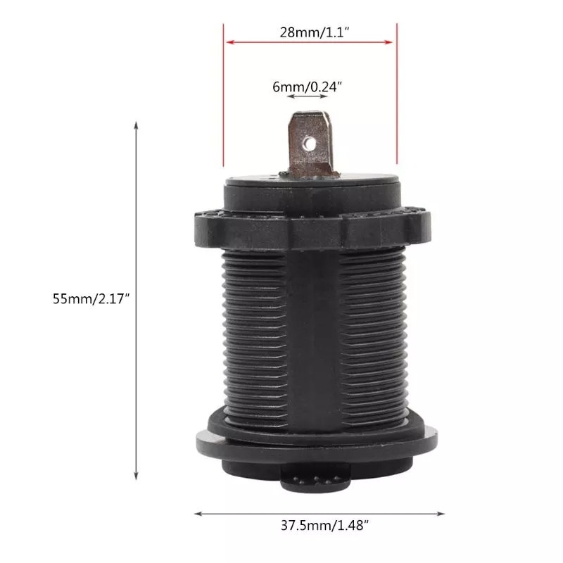 OTO ÇAKMAK FİŞ ÇAKMAKLIK DİŞİ PANO TİP 28mm%20ŞAŞE%20MONTELİ