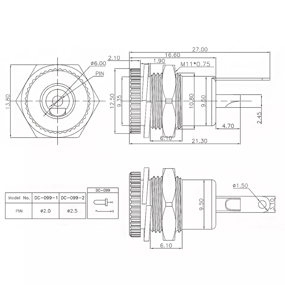 IC-258D%20DC%20ŞASE%202,1MM%20YUVARLAK%20METAL%2012MM%205.5X2.1mm