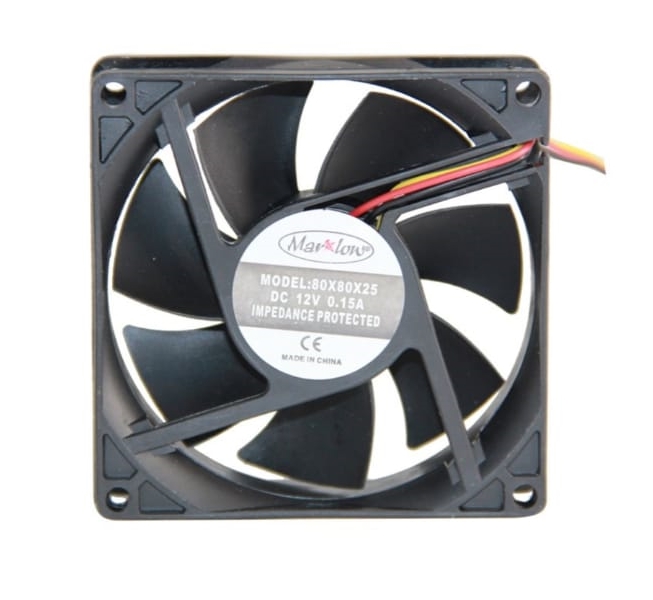 MARXLOW 80X80X25%20DC%20FAN%2012V%203%20UÇLU%203P%200.15A