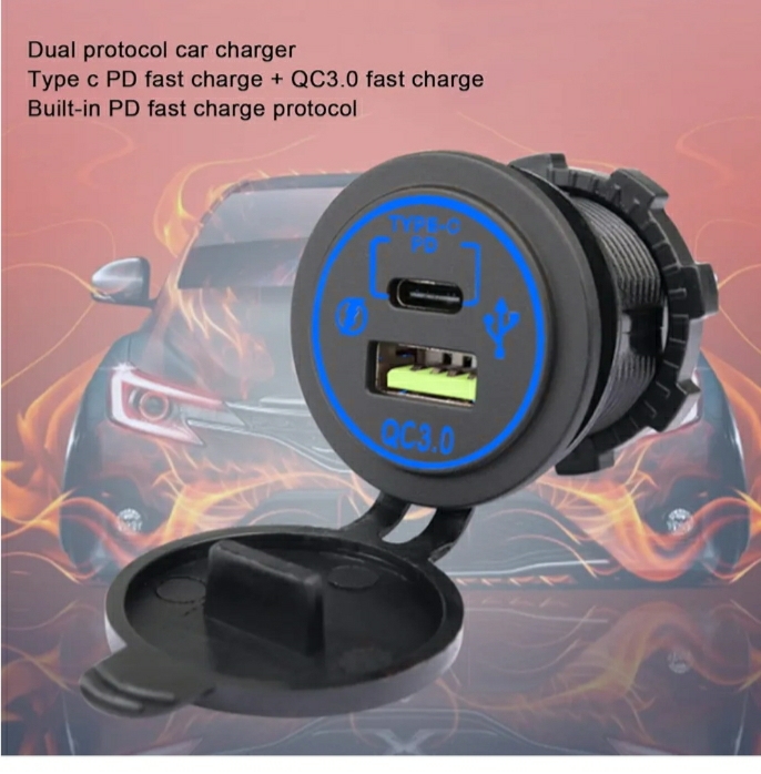 PANEL%20TYPE%20USB%203.0%20+%20TYPE-C%20VEHICLE%20CHARGER%20SOCKET%2012-24V%20BLUE