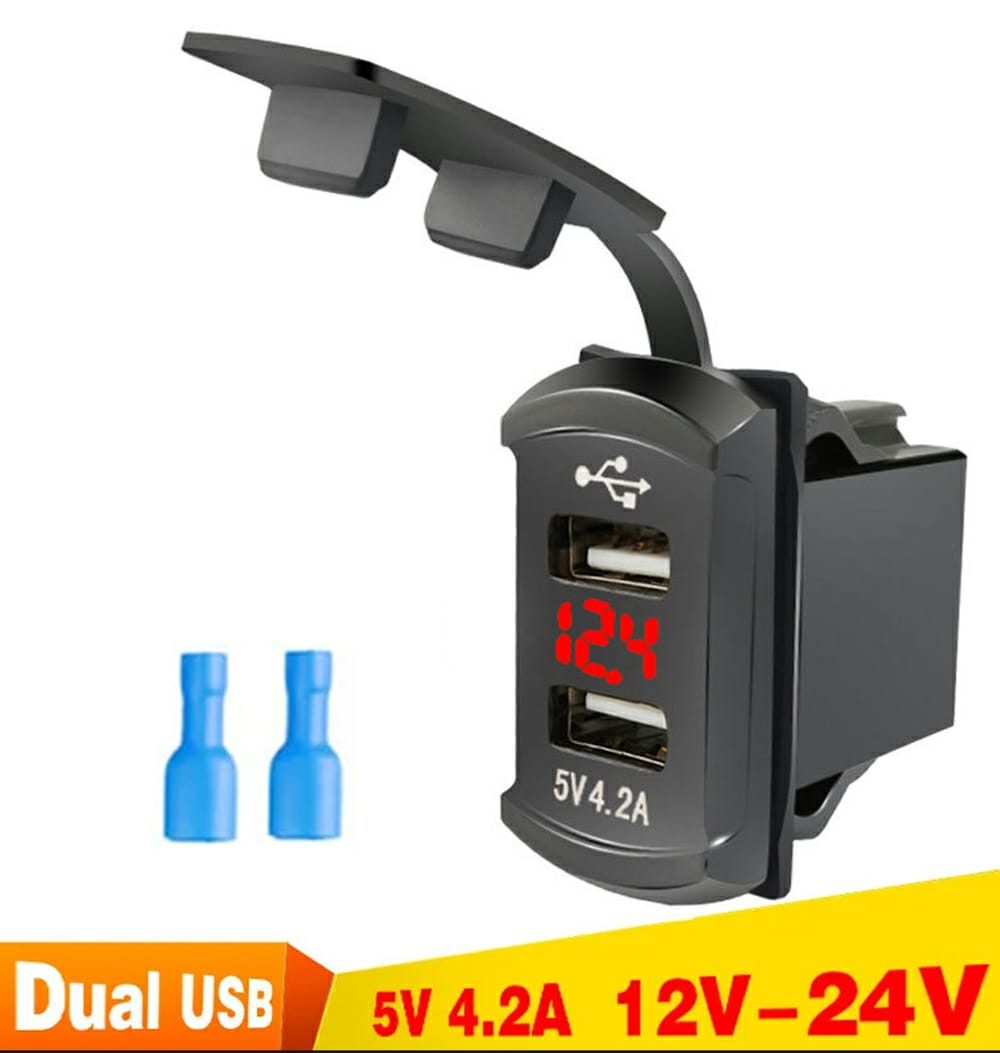 MARİN%20TİP%20VOLTMETRELİ%202Lİ%20USB%2012-24V%20-%205V/4,2A%20USB%20ARAÇ%20ŞARJ%20SÖKETİ