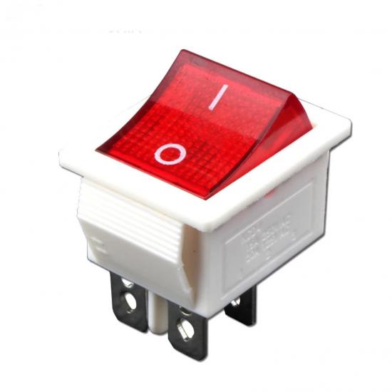 MR-104B WIDE RED LIGHT SWITCH ON-OFF 4P WHITE CASE