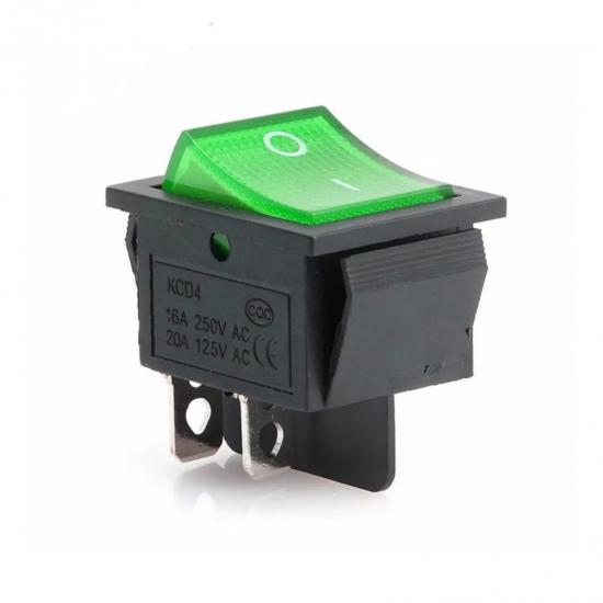 MR-104 WIDE GREEN LIGHT SWITCH ON-OFF 4P