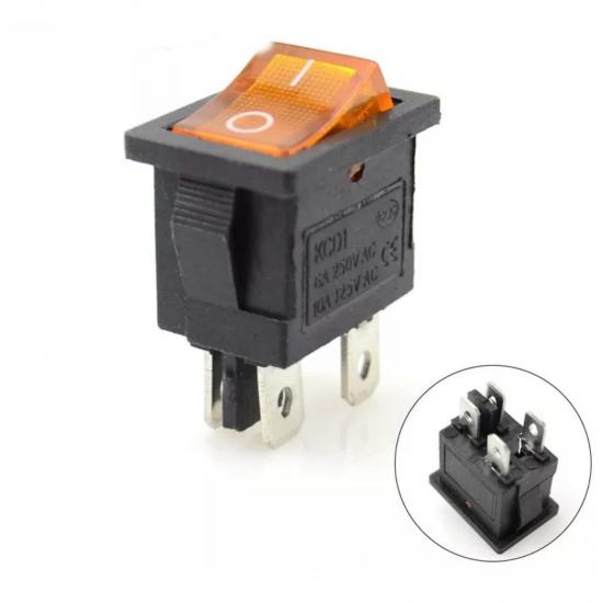 MR-119 MINI YELLOW LIGHT SWITCH ON-OFF 4P