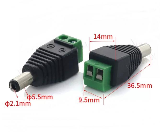 IC-254E DC JAK 2,1MM UZUN KLEMENSLİ FİŞ ERKEK