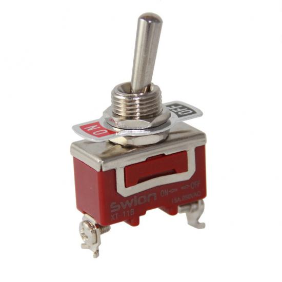 MR-152S-2 12MM TOGGLE SWITCH LARGE SIZE ON-OFF 2P SCREW SWION 15A