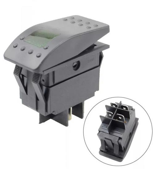 MR-134M MARINE SWITCH WITH GREEN LIGHT ON-OFF 12-24V 4 LEGS