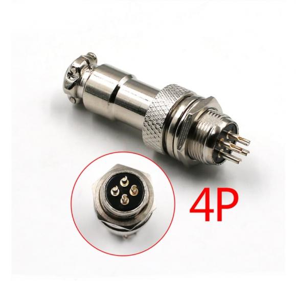 1 TAKIM 12MM 4 LÜ MAYK FİŞ 4P DİŞİ ERKEK TAKIM