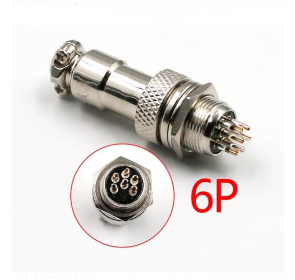 1 TAKIM 12MM 6 LI MAYK FİŞ 6P DİŞİ ERKEK TAKIM