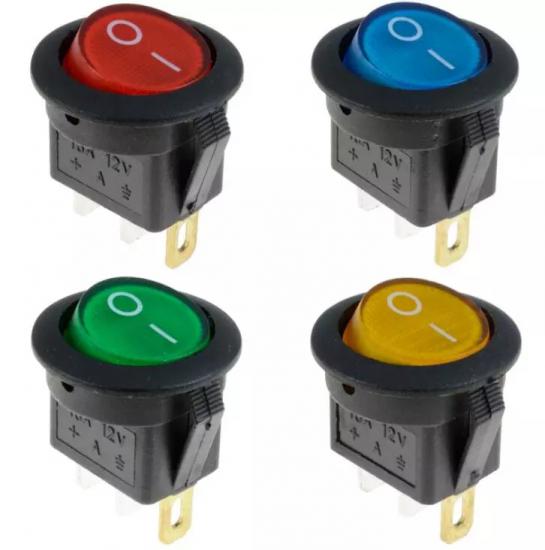 4 PCS COLORED 12V 20MM KEY MARINE