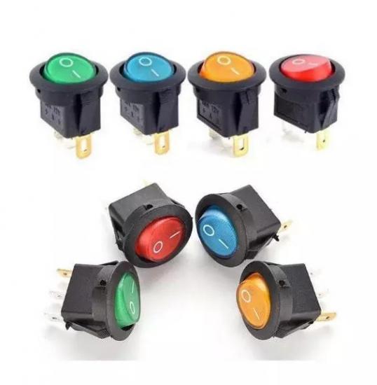 8 PCS COLORED 12V 20MM KEY MARINE