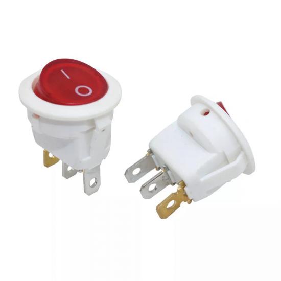 MR-131B ROUND LIGHT SWITCH ON-OFF WHITE CASE 3 LEGS