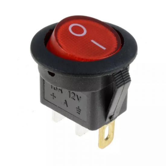 MR-131A ROUND ILLUMINATED SWITCH ON-OFF 3 LEGS 12VOLT