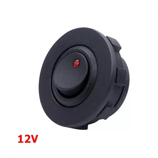 MR-132E ROUND POINT RED LIGHT PANEL TYPE SWITCH ON-OFF 3 LEGS 12V 20 AMPER