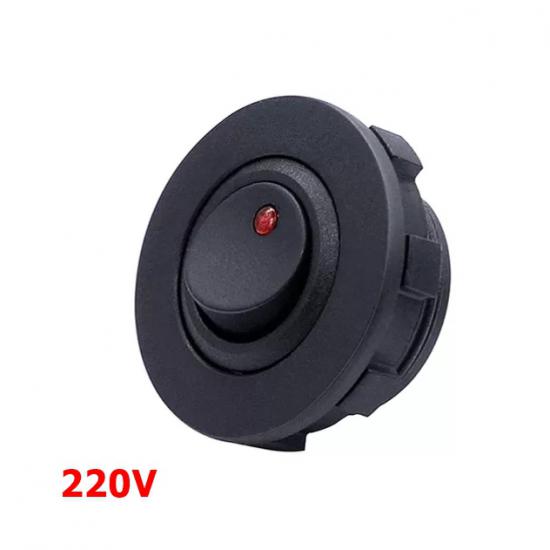 MR-132E ROUND POINT RED LIGHT PANEL TYPE SWITCH ON-OFF 3 LEGS 220V