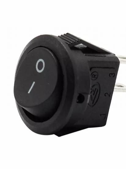 MR-133 20mm ROUND NON-ILLUMINATED SWITCH ON-OFF 2 LEGS BLACK