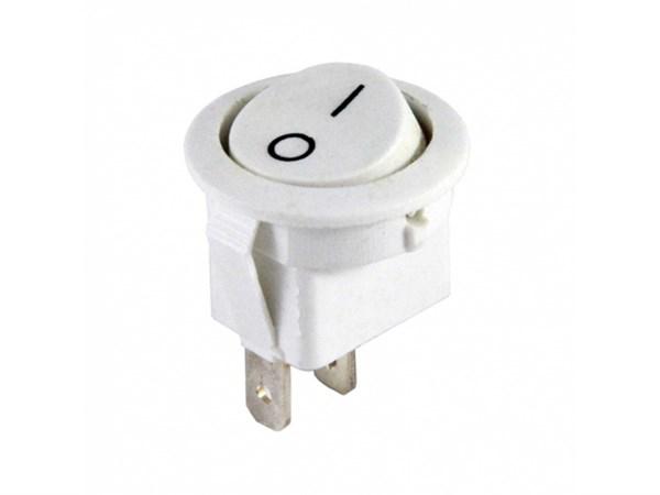 MR-133A ROUND NON-ILLUMINATED SWITCH ON-OFF 2 LEGS WHITE