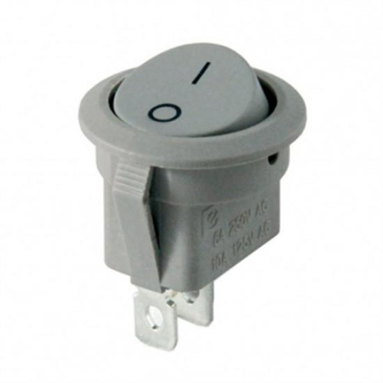 MR-133B ROUND NON-ILLUMINATED SWITCH ON-OFF 2 LEGS GRAY