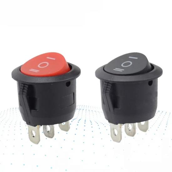 MR-134 ROUND UNLIGHTED WHITE CASE SWITCH ON-OFF-ON 3 LEGS 3 STAGES