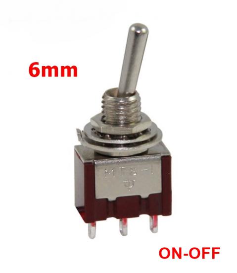 MR-139A TOGGLE SWITCH ON-OFF 3 BACAKLI (MTS-102) A KALİTE (KIRMIZI)