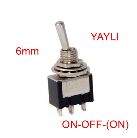 MR-142 TOGGLE SWITCH ON-OFF-(ON) 3 LEGS (MTS-113) SPRING