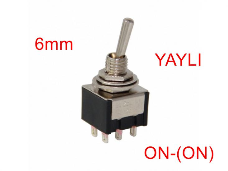 MR-146 TOGGLE SWITCH ON-(ON) 6 LEGS (MTS-212) SPRING ON ONE SIDE