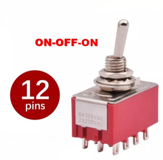 MR-148D TOGGLE SWITCH ON-OFF-ON 12 LEGS (MTS-403)