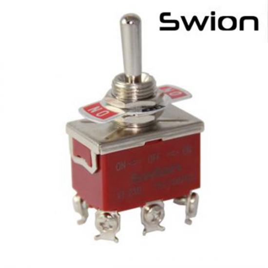 MR-158S 12MM TOGGLE SWITCH BÜYÜK BOY ON-OFF-ON 6P VİDALI SWION 15A