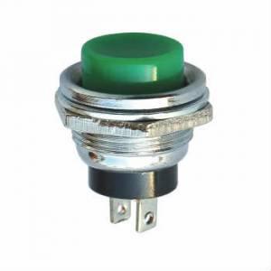 MR-180 16mm METAL LEFT-FREE PUSH BUTTON GREEN