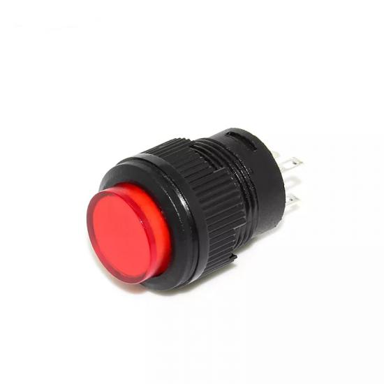 MR-180B 16MM SPRING BUTTON WITHOUT RED 3V LED PLASTIC