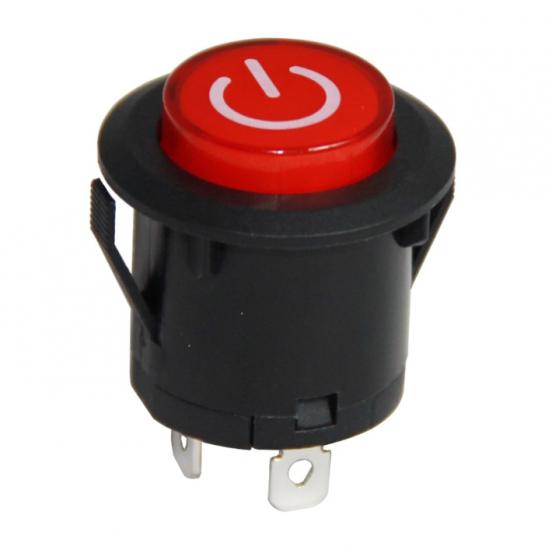 MR-180F 26MM PERMANENT ROCKER BUTTON WITH Illuminated ’’POWER’’