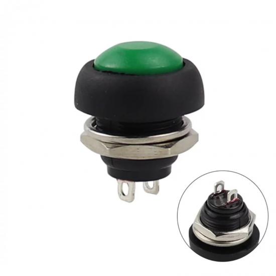 MR-184 12mm PUSH BUTTON PLASTIC GREEN ( PBS-33B )