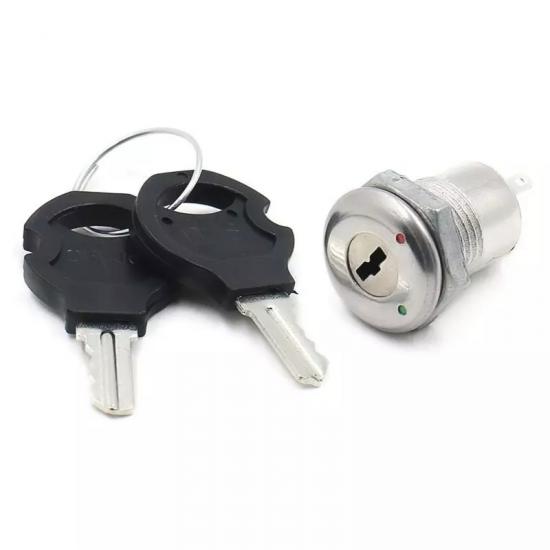 MR-195 12MM SWITCH WITH KEY METAL KEY (0-1)