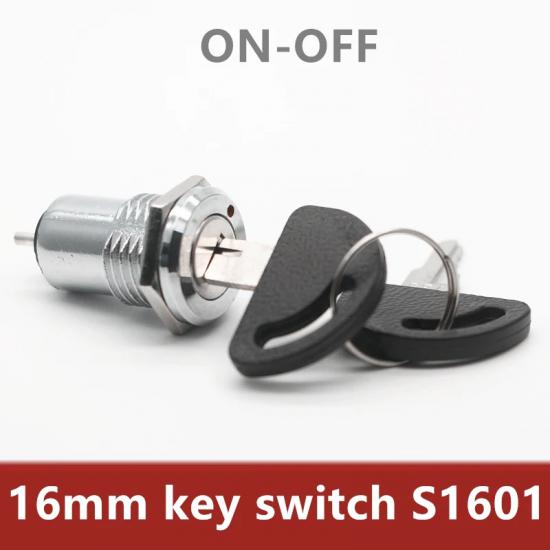 MR-195A 16MM ANAHTARLI SWITCH METAL ANAHTAR (0-1) 16mm