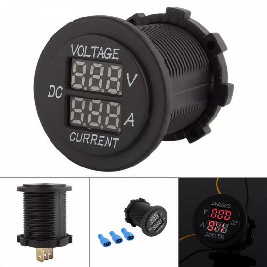 28mm Voltmeter and Ammeter 6-36V 0-10A