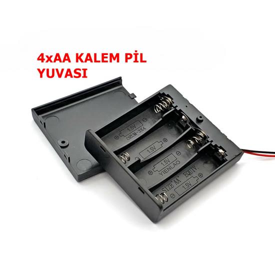 IC-233F 4 LÜ PİL KUTUSU KAPAKLI SWİÇLİ (AA)