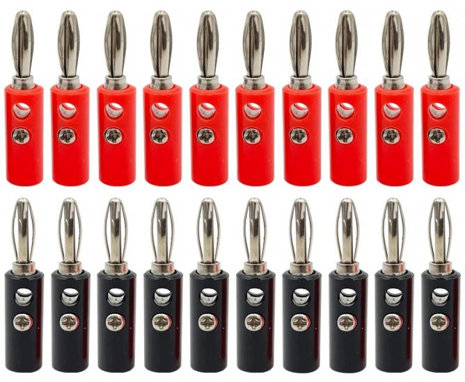 10 SETS RED BLACK 4MM BANAN JACK PLUG CX-02