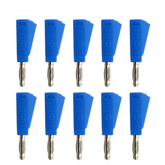 10PCS 4MM TRIANGLE BLUE BANAN JACK PLUG