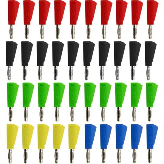 40 PCS 4MM TRIANGULAR COLOR BANAN JACK PLUGS