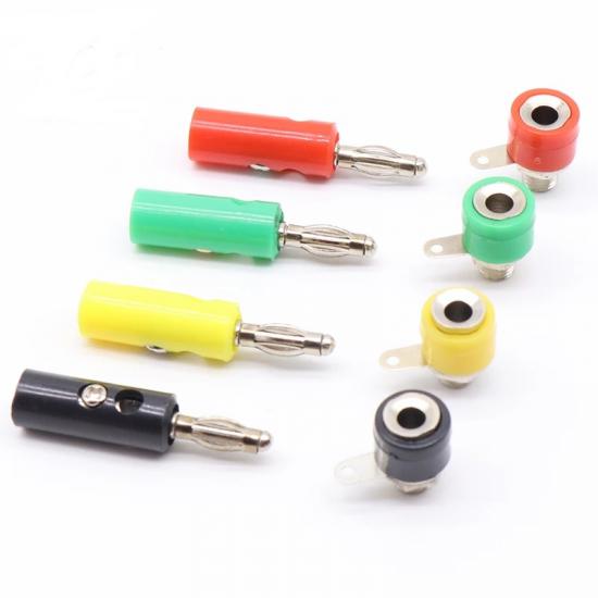 4 SETS COLORED 4MM SMALL SIZE BORN TERMINAL BANAN JACK