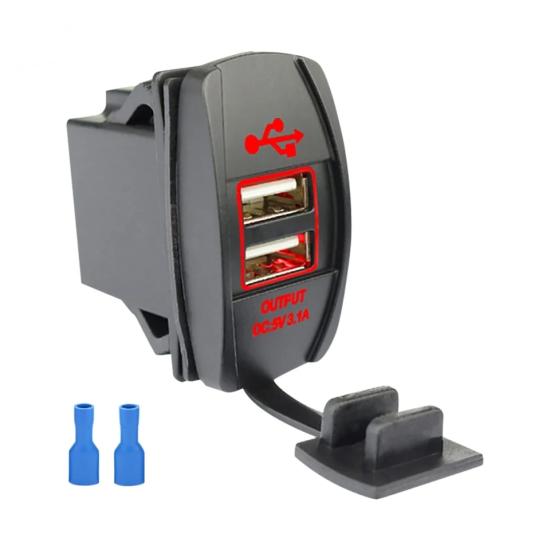 MR-266C-3 MARINE TYPE 2-PIECE USB CHARGING SOCKET 12-24V - 5V/3.1A