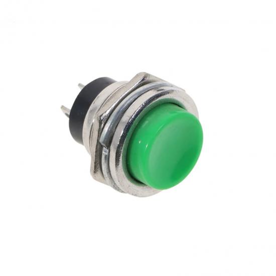 MR-180 16mm METAL CASE PUSH BUTTON GREEN