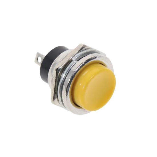 MR-180 16mm METAL CASE PUSH BUTTON YELLOW