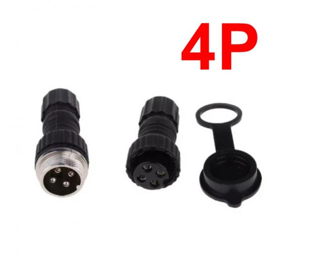 4 PİNLİ 16MM GX16 SU GEÇİRMEZ MAYK KONNEKTÖR FİŞ 4P