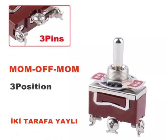 MR-155 12MM TOGGLE SWITCH LARGE SIZE (MOM)-OFF-(MOM) 3 LEGS SCREW WITH SPRING ON BOTH SIDES