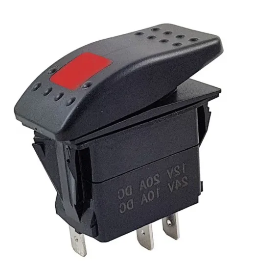 MR-134M MARINE SWITCH WITH RED LIGHT ON-OFF 12-24V 3 LEGS